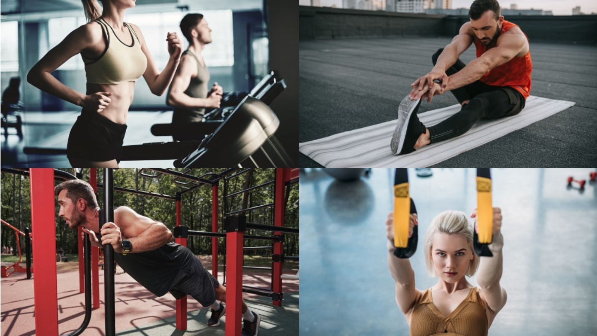Three workout goal options displayed on screen